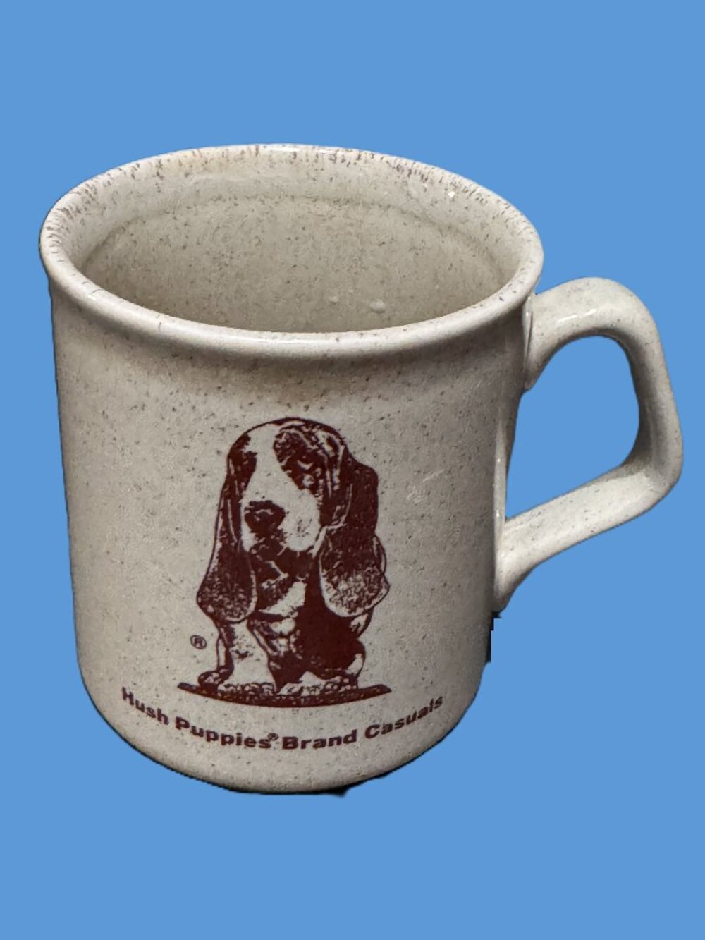 Hush Puppies® Brand Casuals Basset Hound Mascot Coffee Mug, Vintage Circa 1978